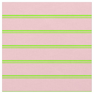 Tela Patrón con líneas verde y rosa