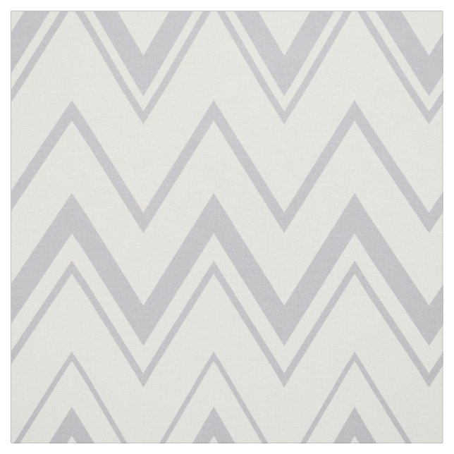 Tela Patrón contemporáneo de chevron gris claro y blanc (Retal)