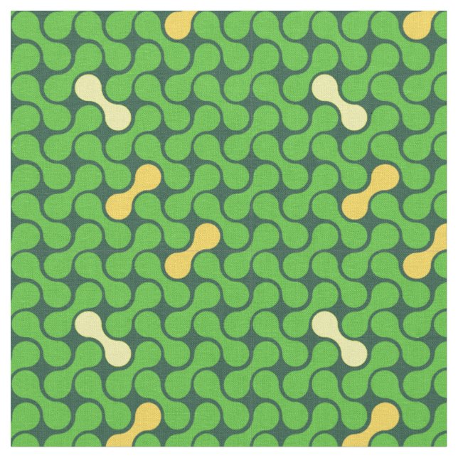 Tela Patrón continuo de metaball verde y amarillo fresc (De cerca)