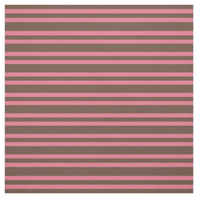 Tela Patrón continuo de rayas marrones rosadas (Retal)
