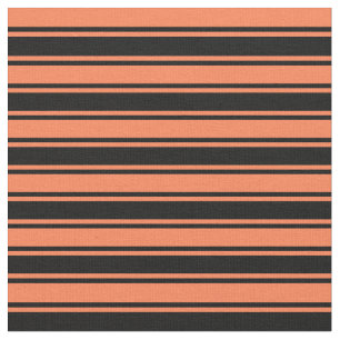 Tela Patrón coral y negro de franjas