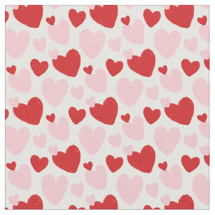 Tela Patrón Corazón Rojo Rojo Alucinado