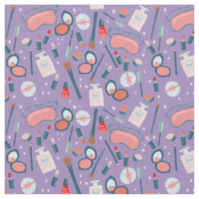 Tela Patrón cosmético de maquillaje de belleza vintage (De cerca)