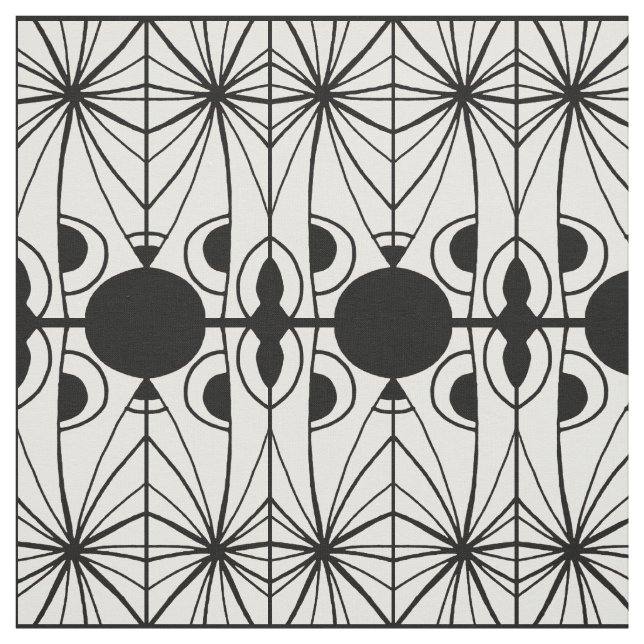 Tela Patrón creativo en blanco y negro (Retal)