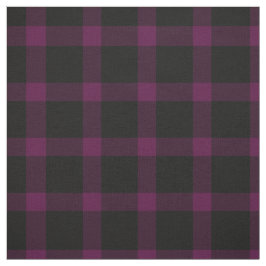 Tela Patrón cuadrado de tartán morado y negro