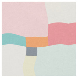 Tela patrón cuadrado rosa y turquesa