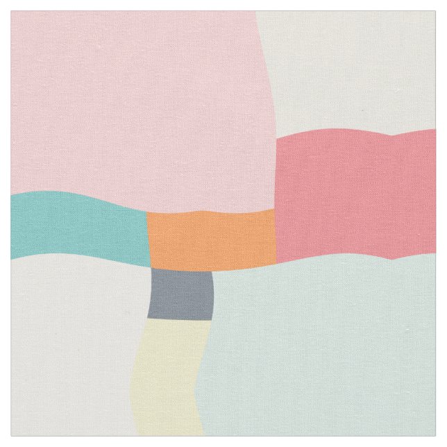 Tela patrón cuadrado rosa y turquesa (De cerca)