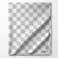 Tela Patrón cuadriculado gris claro y blanco