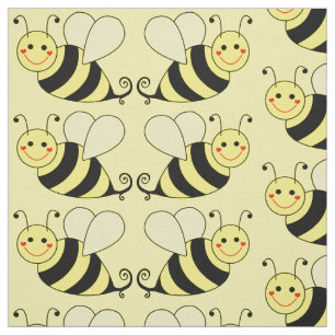 Tela Patrón de abejas con burbujas recortadas v3