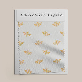 Tela Patrón de acuarela de abee dorado