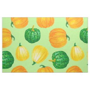 Tela Patrón de acuarela de las calabazas 2