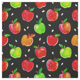 Tela Patrón de acuarela de manzanas