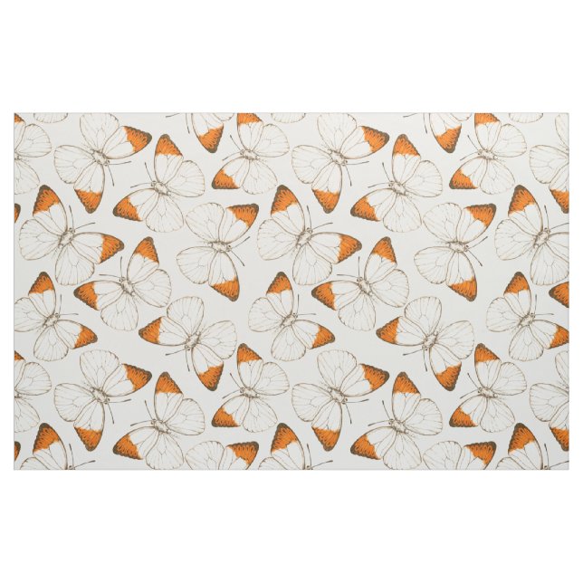 Tela Patrón de acuarela de mariposas ("Cuarto gordo" (fat quarter))