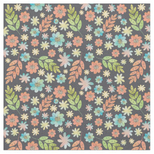 Tela Patrón de acuarela floral de primavera