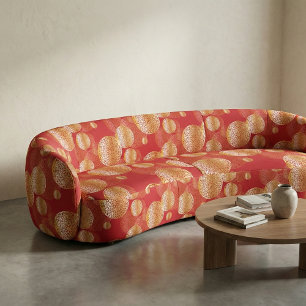 Tela Patrón de adornos orientales espléndidos dorados