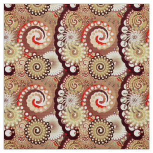 Tela Patrón de agitación fractal, chocolate y crema