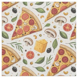 Tela Patrón de Amante de Pizza de Pepperoni - Fiesta Di