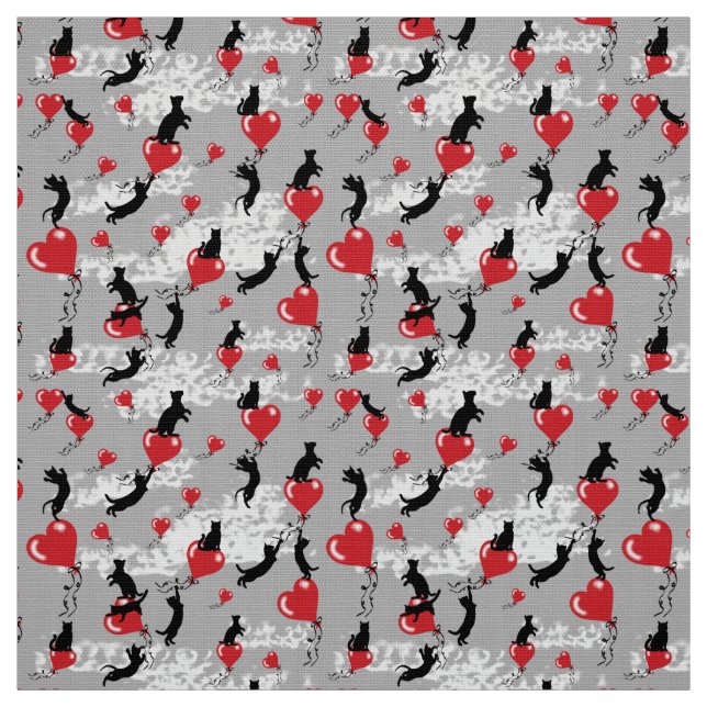 Tela patrón de amapola negro (Retal)