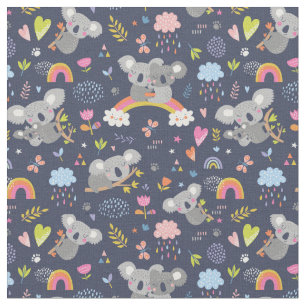 Tela Patrón de amor del arcoiris de Koala