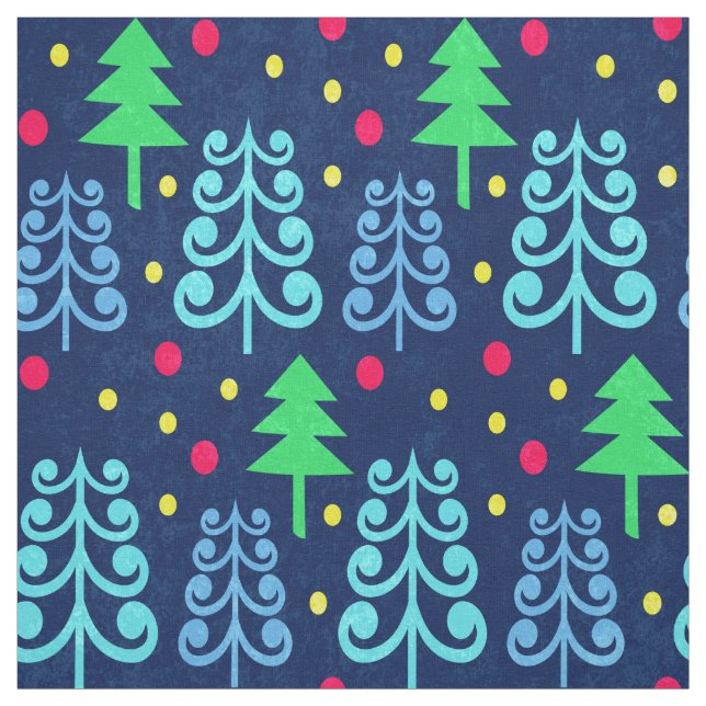 Tela Patrón de árboles de Navidad (Retal)