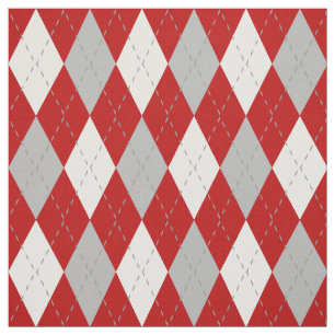 Tela Patrón de arcilla rojo y blanco