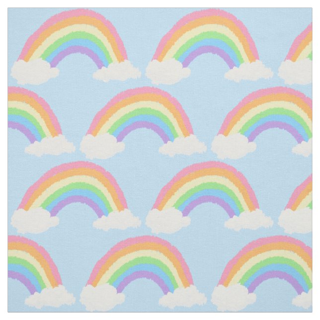 Tela Patrón de arcoiris pastel de estilo de charla colo (Retal)
