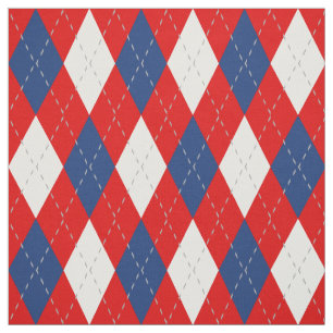 Tela Patrón de argentos rojo azul blanco