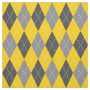 Tela Patrón de arglos gris y amarillo