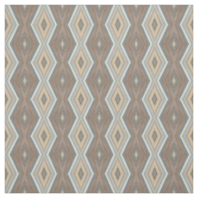 Tela Patrón de Argyle Funky de pizarra gris azul beige  (Retal)
