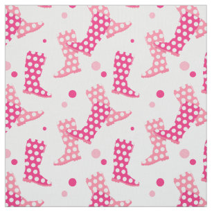 Tela Patrón de arranque de Punto Polka Rosa Wellington