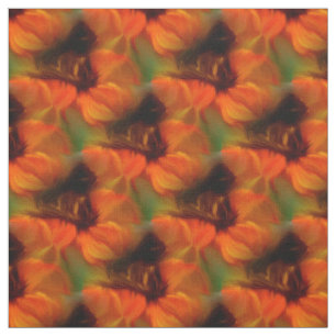 Tela Patrón De Arte Abstracto De naranja Y Marrón