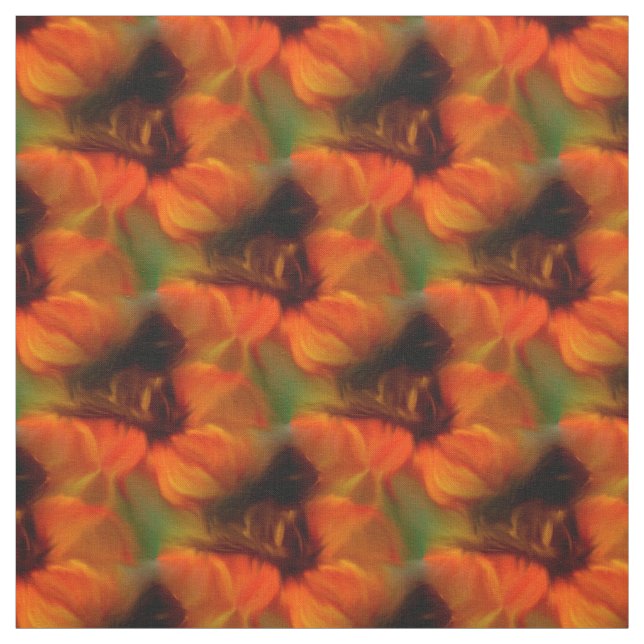 Tela Patrón De Arte Abstracto De naranja Y Marrón (Retal)