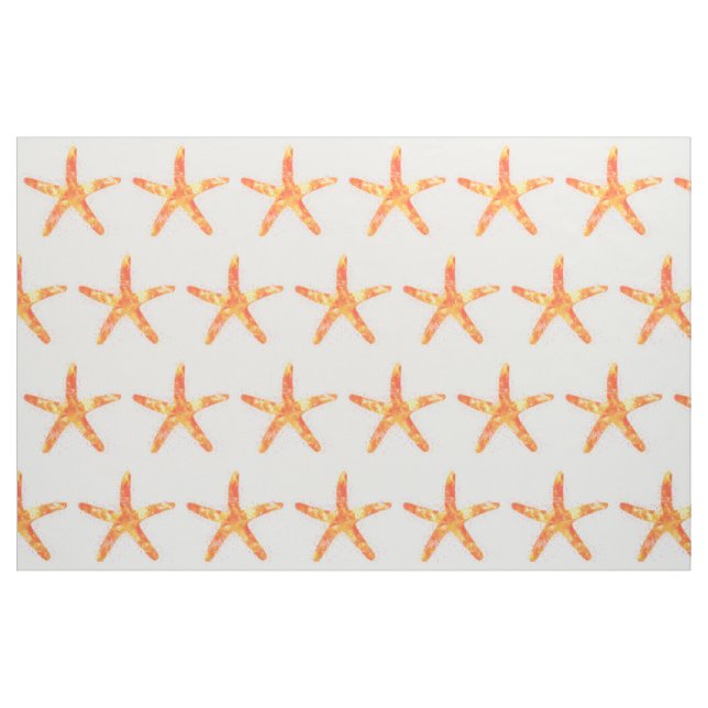 Tela Patrón de arte acuático de Starfish ("Cuarto gordo" (fat quarter))