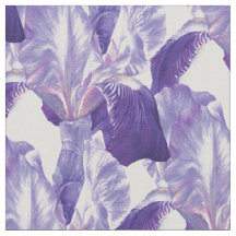 Patrón de arte botánico de Iris morado