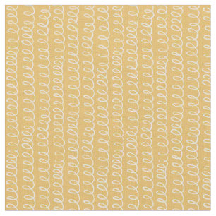 Tela patrón de arte de línea minimalista amarillo