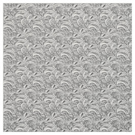 Tela Patrón de arte mono paisley de tinta