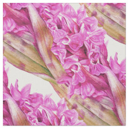 Tela Patrón de arte púrpura botánico