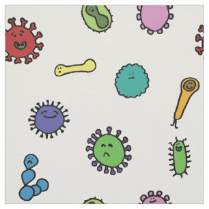 Tela Patrón de bacterias y virus