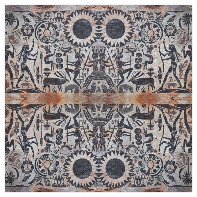 Tela Patrón de bailarina Kachina de los petroglifos del (Retal)