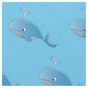Tela Patrón de ballena - Algodón de la cama de Personal