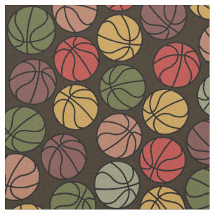 Tela Patrón de baloncesto colorido