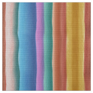 Tela Patrón de bandas de color de agua multicolor