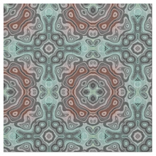Tela Patrón de Batik de Bali en Rojo Oscuro Verde Azul