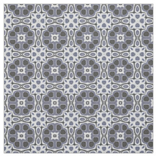 Tela Patrón de Batik de Bali Floral Violeta Gris Azul