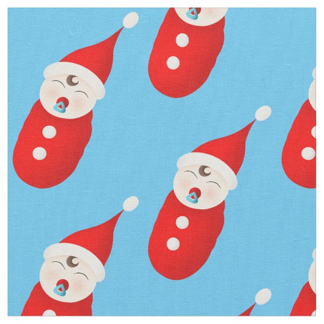 Tela patrón de bebé de los navidades (De cerca)
