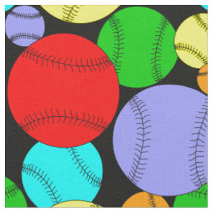 Tela Patrón de Béisbol colorido