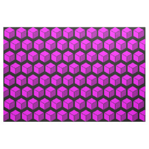 Tela Patrón de Bloque 02 - Magenta sobre Negro
