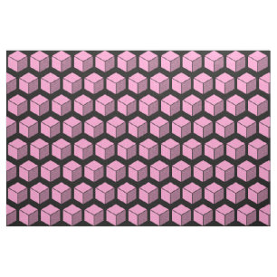 Tela Patrón de bloque 02 - Rosa en negro