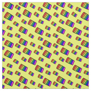 Tela Patrón de bloqueo de arco iris neón
