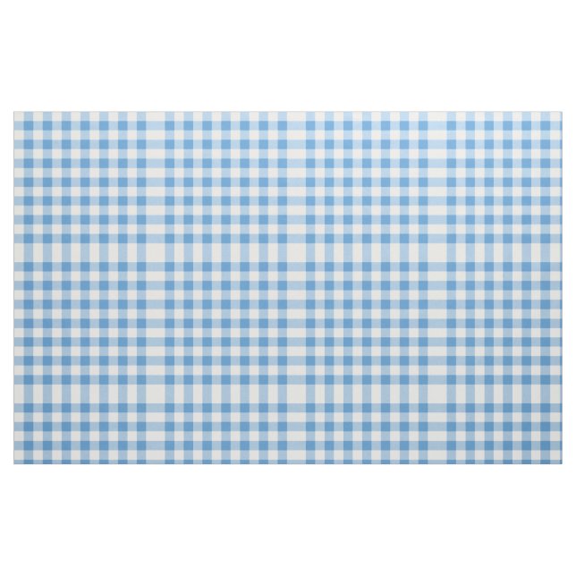 Tela Patrón de bloques de Gingham azul claro y blanco ("Cuarto gordo" (fat quarter))